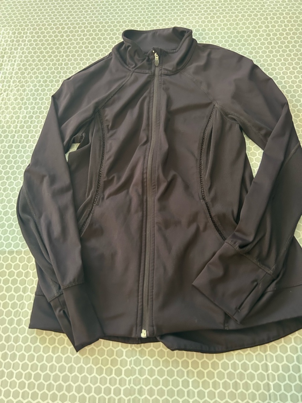 Tangerine Dark Plum Jacket with Gold Sunburst Logo. Size M